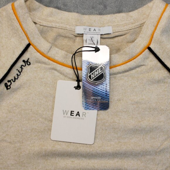 2 PC Boston Bruins Raglan Pullover Sweatshirt & Pants Lounge Set Women's Large - Picture 5 of 16